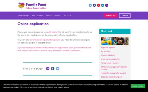 Online application | Family Fund