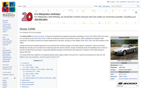 Honda S2000 - Wikipedia