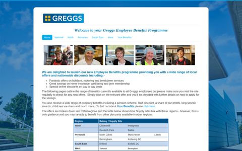 Greggs Employee Benefits: Home