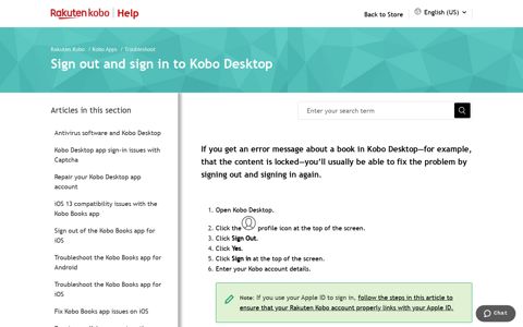Sign out and sign in to Kobo Desktop – Rakuten Kobo