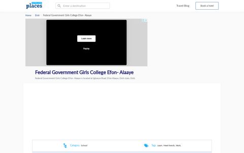 Federal Government Girls College Efon- Alaaye, Ekiti. - Hotels ...
