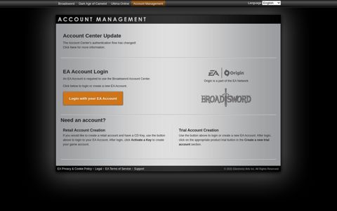 Broadsword | Account Management