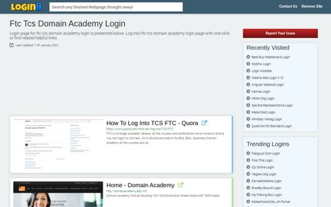 Ftc Tcs Domain Academy Login