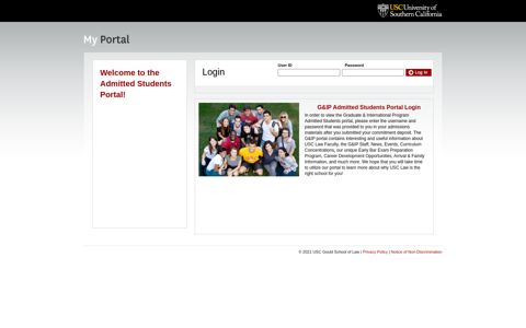 G&IP Admitted Students Portal Login - USC Gould School of ...