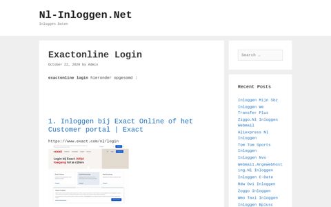 Exactonline Login - Nl-Inloggen.Net