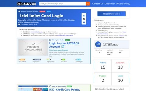 Icici Imint Card Login - Logins-DB