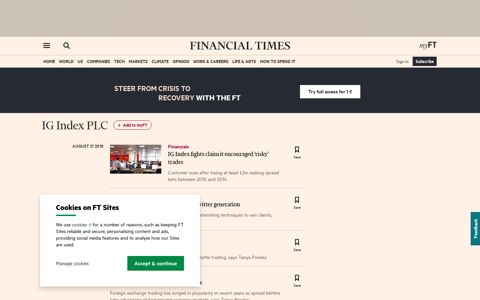 IG Index PLC | Financial Times