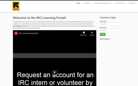 the IRC Learning Portal! - International Rescue Committee