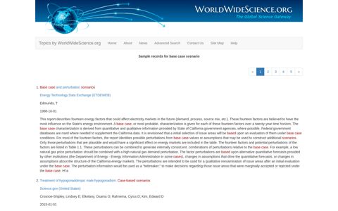 base case scenario: Topics by WorldWideScience.org