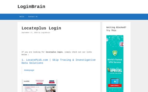 Locateplus - Locateplus.Com | Skip Tracing & Investigative ...