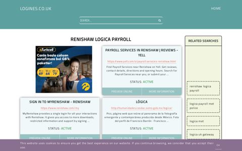 renishaw logica payroll - General Information about Login