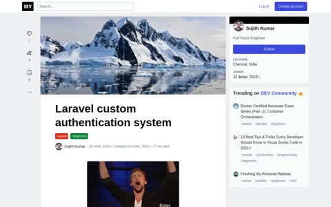 Laravel custom authentication system - DEV