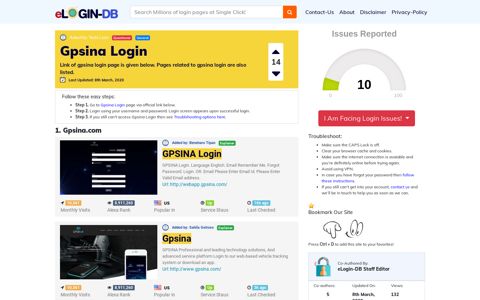 Gpsina Login - A database full of login pages from all over the ...