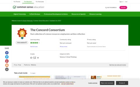 The Concord Consortium Review for Teachers | Common ...