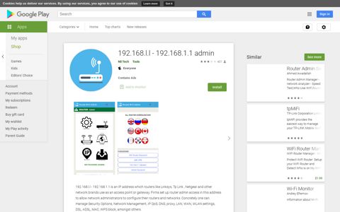 192.168.l.l - 192.168.1.1 admin - Apps on Google Play