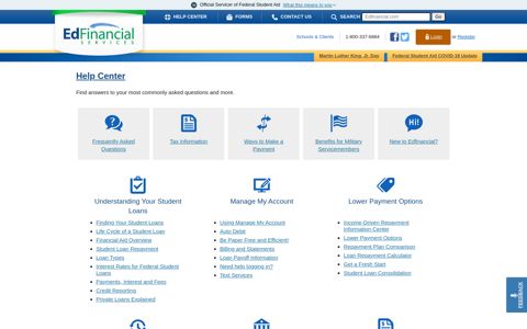 Help Center - Edfinancial Services