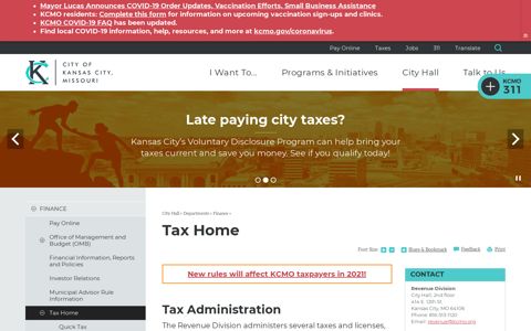 Tax Home | KCMO.gov - City of Kansas City, MO