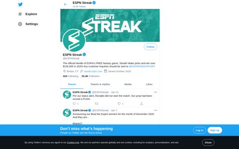 ESPN Streak (@ESPNStreak) | Twitter