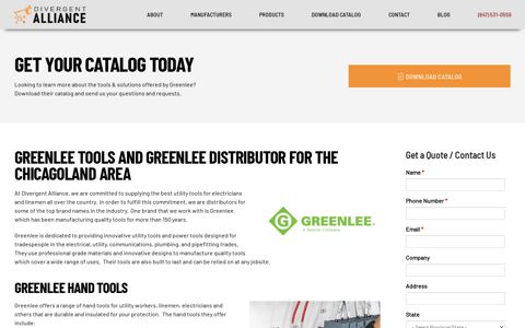 Greenlee Tools and Greenlee Distributor for the Chicagoland ...
