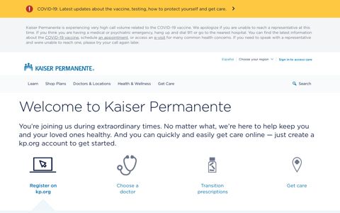 Register on kp.org - Kaiser Permanente