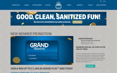 New Member Promotion | Grand Casino MN