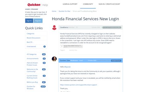 Honda Financial Services New Login — Quicken