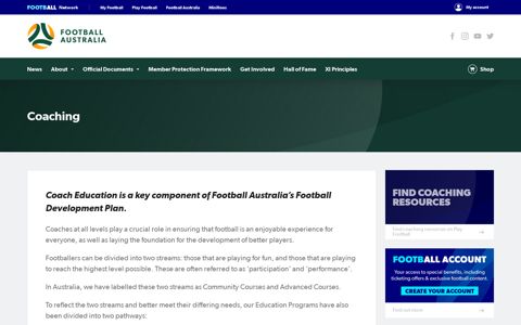Coaching | Football Federation Australia