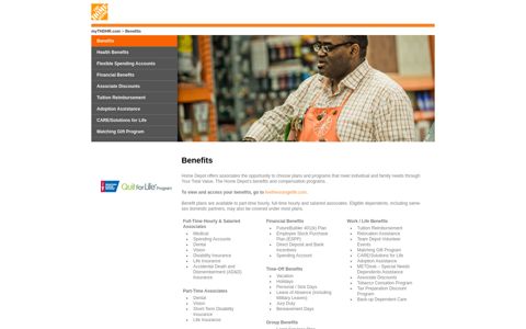Home Depot's benefits - myTHDHR.com