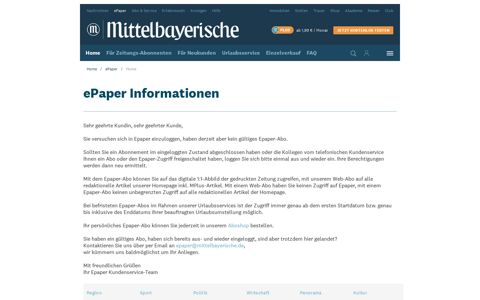 ePaper Informationen - Mittelbayerische