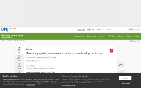 Hereditary spastic paraparesis: a review of new developments ...