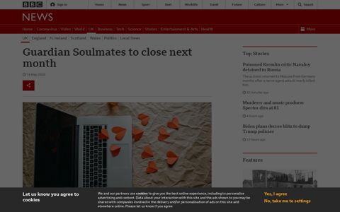 Guardian Soulmates to close next month - BBC News - BBC.com
