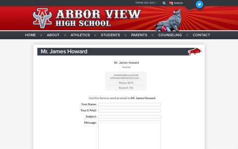 Home - Mr. James Howard - Arbor View High School