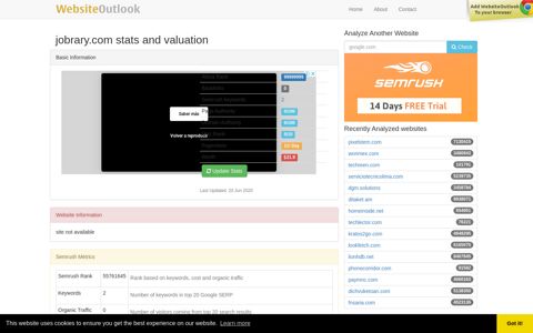 Jobrary : Website stats and valuation