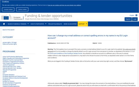 F&T Portal - Funding & tenders