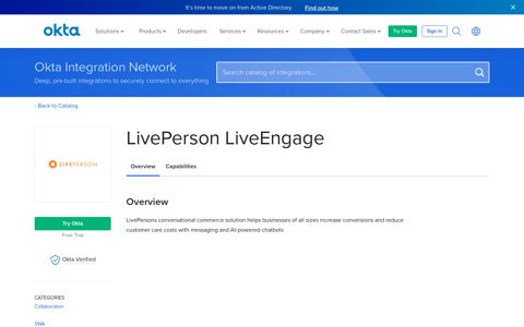 LivePerson LiveEngage | Okta