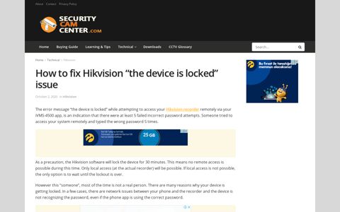 How to fix Hikvision “the device is locked” issue ...