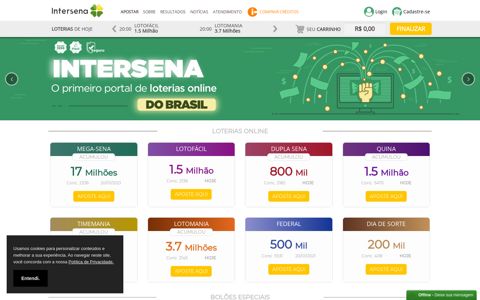 Loterias Online: Aposte no 1º Portal de Loterias do Brasil ...