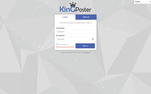 Login | Kingposter
