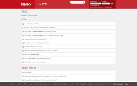 Kisseo FAQ - Kisseo eCards