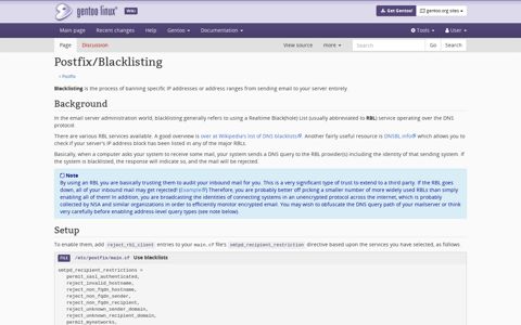 Postfix/Blacklisting - Gentoo Wiki