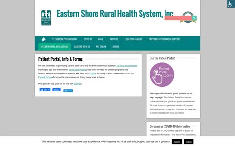 Patient Portal, Info & Forms – Eastern Shore Rural Health ...
