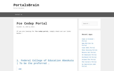 Fce Cedep Portal - PortalsBrain - Portal Database