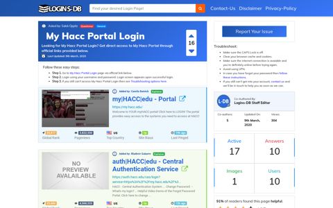 My Hacc Portal Login - Logins-DB