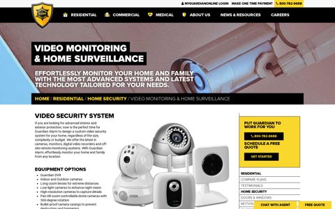 Video Monitoring * & Home Surveillance - Guardian Alarm