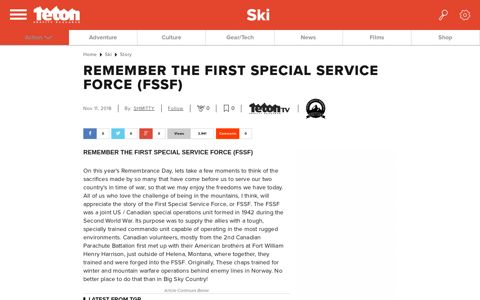 REMEMBER THE FIRST SPECIAL SERVICE FORCE (FSSF ...