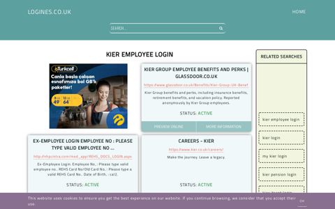 kier employee login - General Information about Login