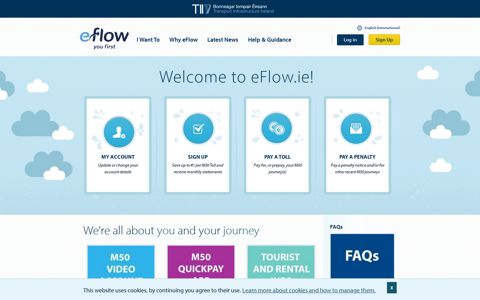 eFlow Website - M50 Toll