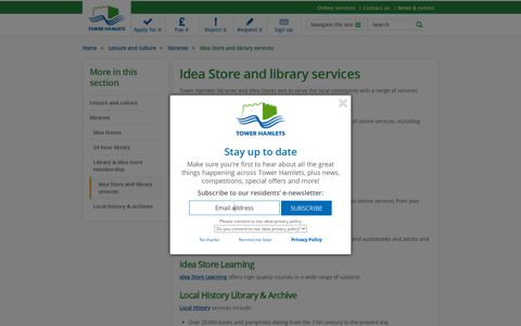 Idea Store and library services - Tower Hamlets