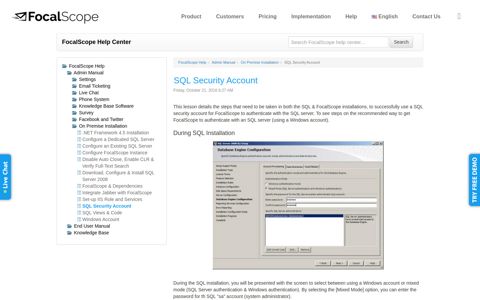 SQL Security Account - FocalScope Knowledge Base - Help ...