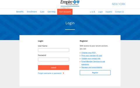 Login - Empire BlueCross BlueShield HealthPlus